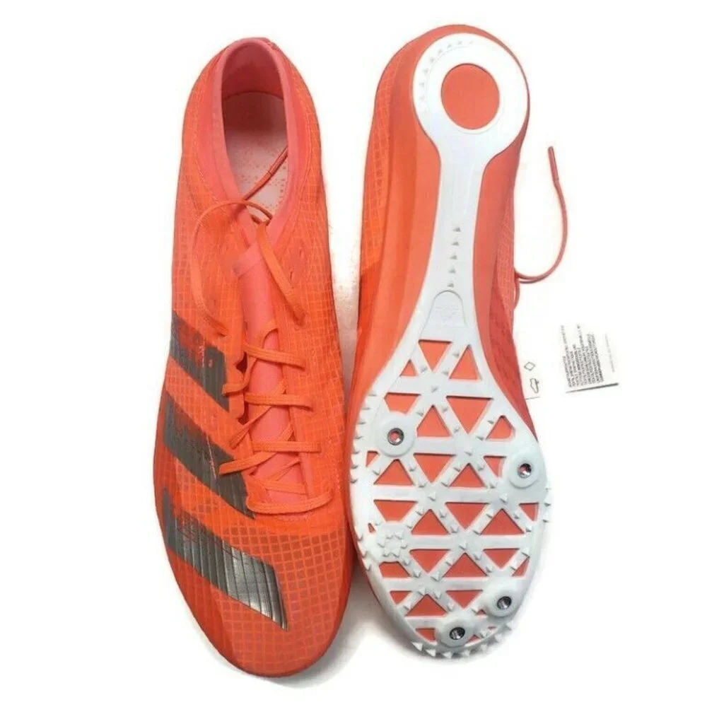 Adidas Mens Size 13 Adizero Ambition Track and Field Running Shoes Spikes Coral